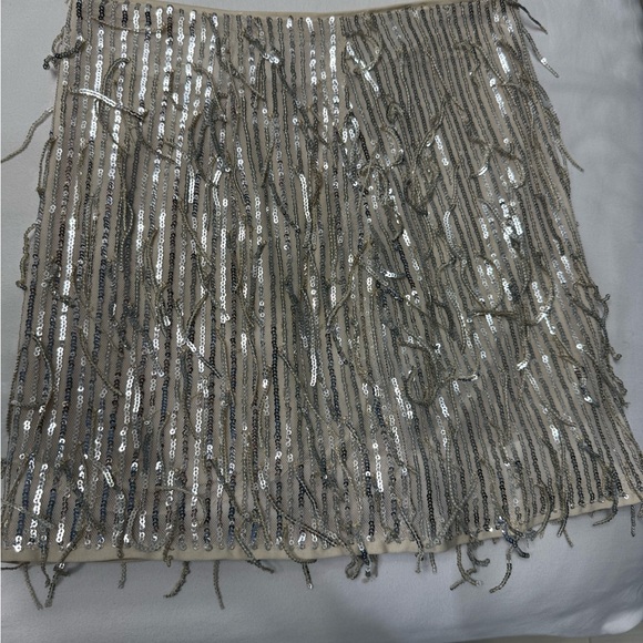 Sequin Embellished Cream Dress - Picture 1 of 3